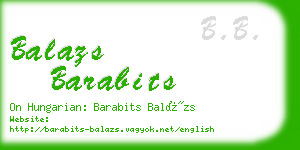 balazs barabits business card
